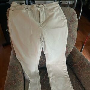 J. Jill Women's Beige Demi Boot Cut Leg Jeans